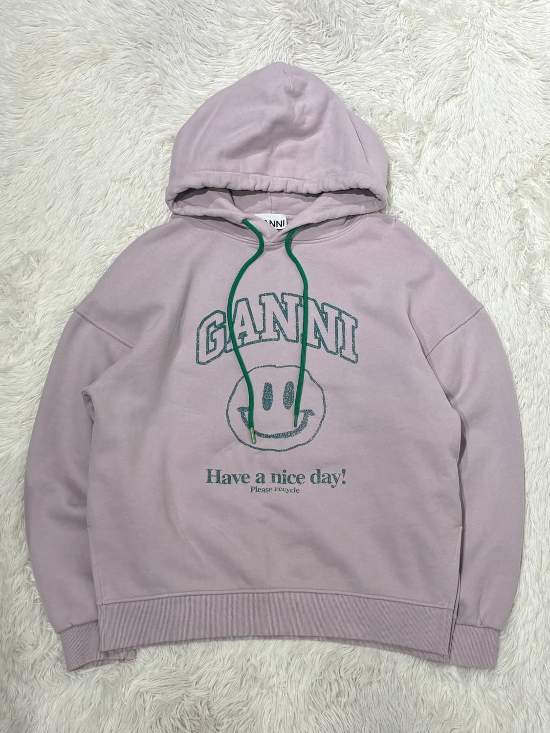 가니 빅로고 스마일 후드 상품이미지3