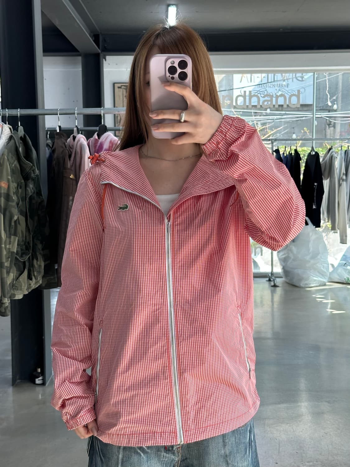 라코스테 체크 윈드브레이커 자켓 상품이미지3