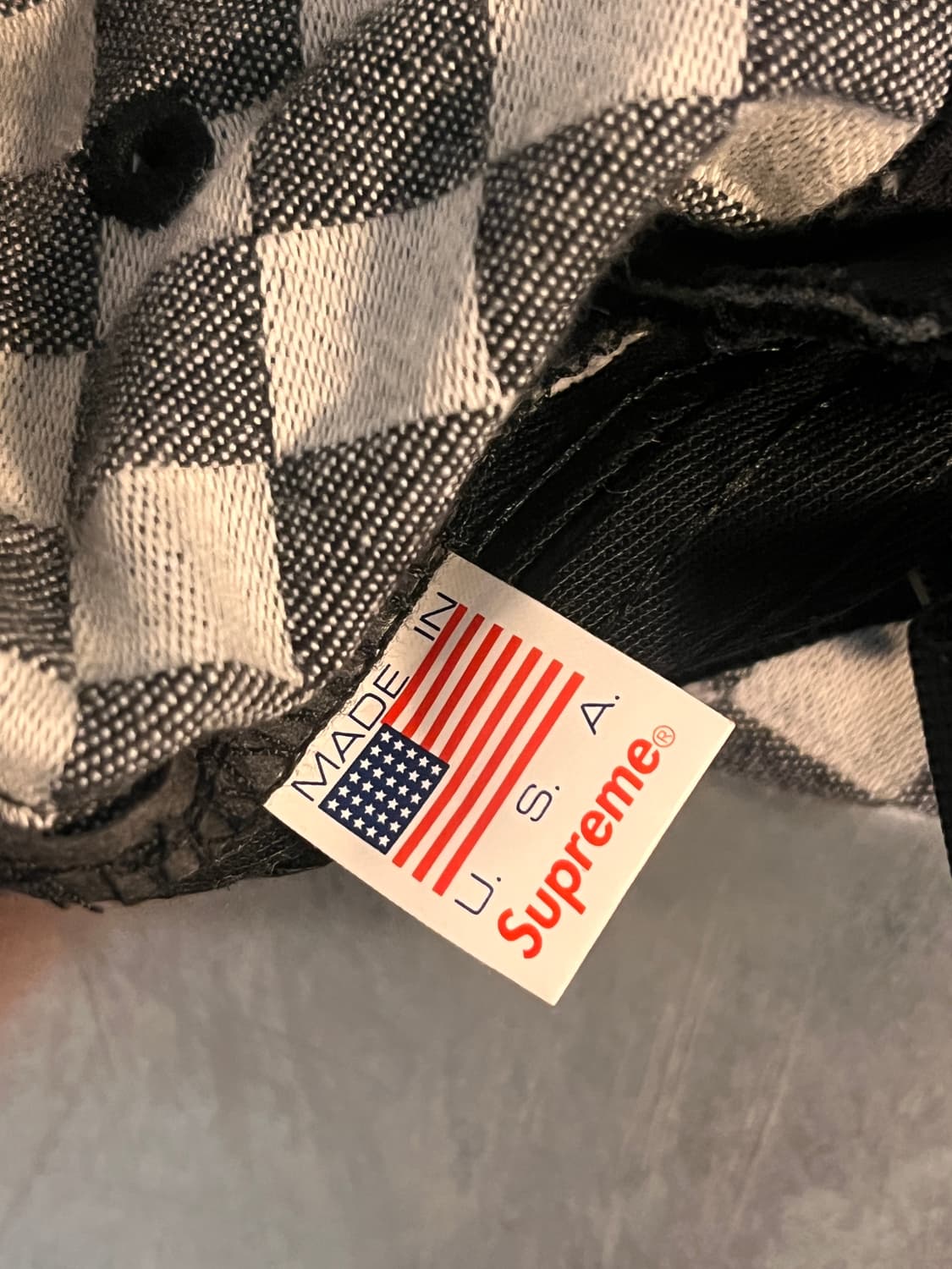 슈프림 체크 캠프캡 상품이미지3