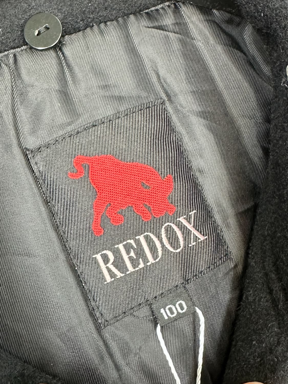 레드옥스 90‘s 레더 디테일 울 자켓 상품이미지5