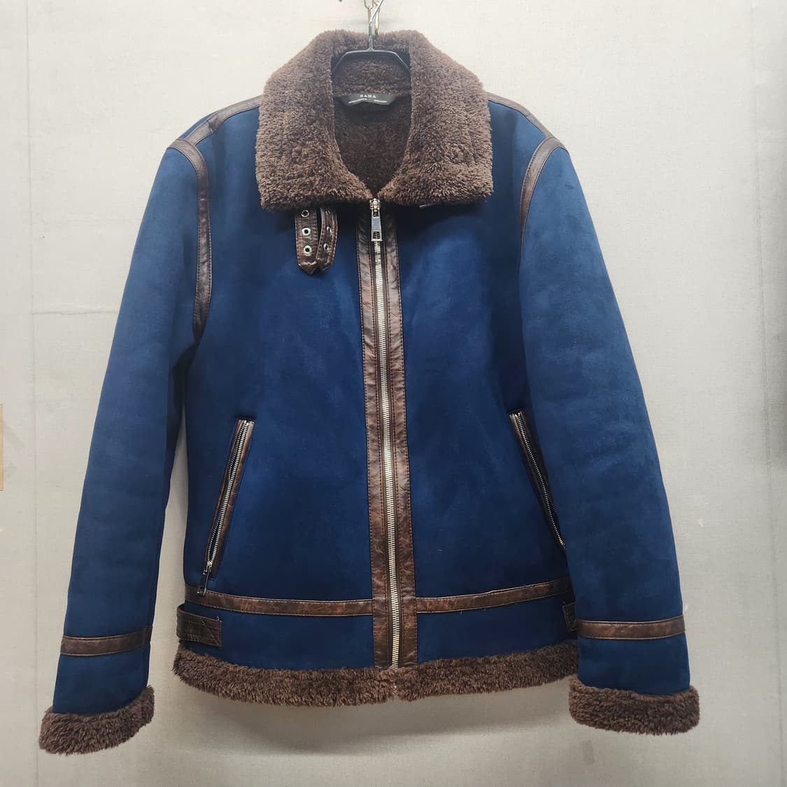 자라 스웨이드 양털 무스탕 자켓 XL 상품이미지1