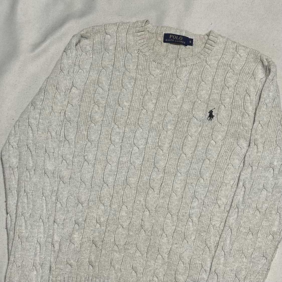 S 폴로랄프로렌 그레이 케이블 니트 상품이미지1