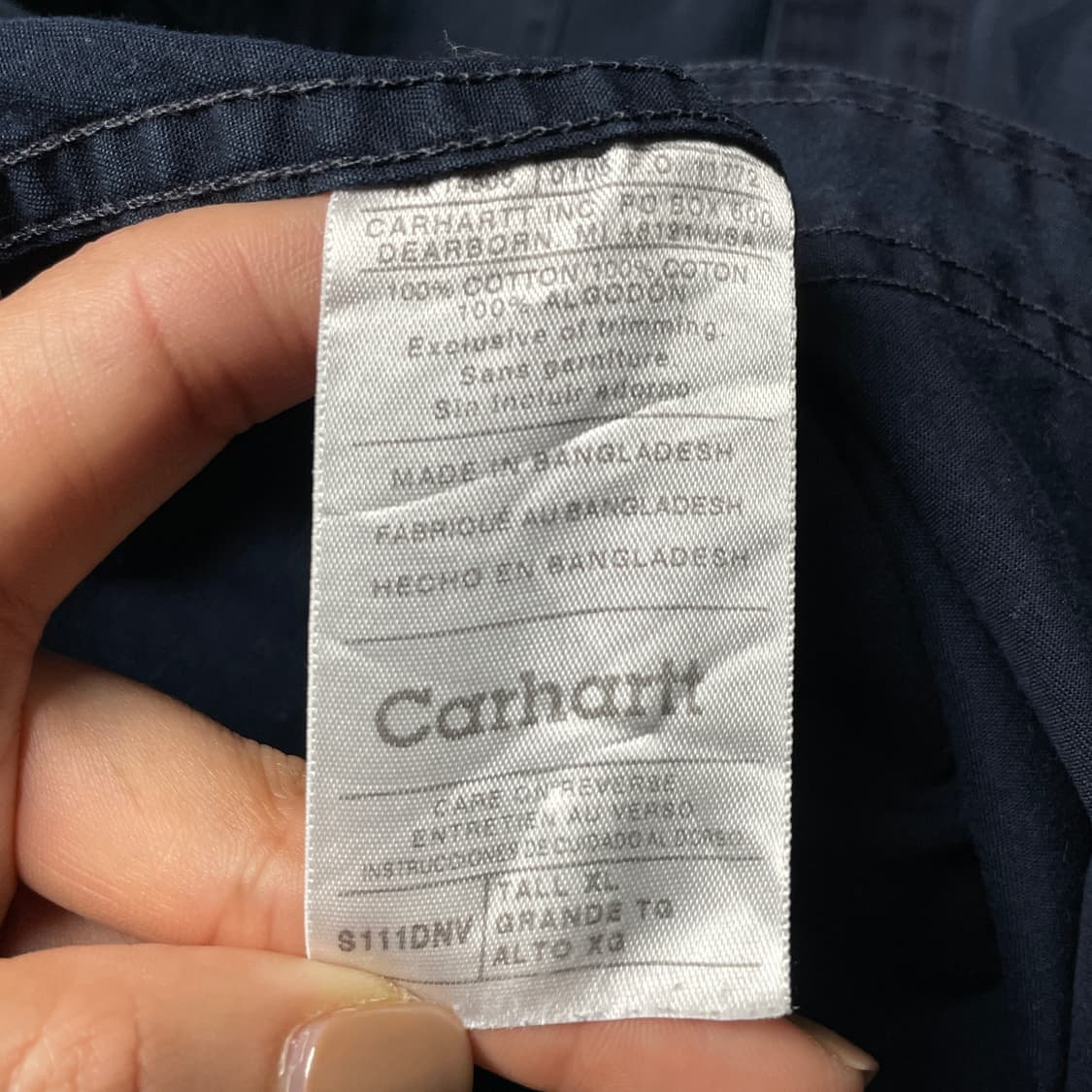 CARHARTT 00s 칼하트 네이비 코튼 워크 셔츠 A00920 상품이미지10