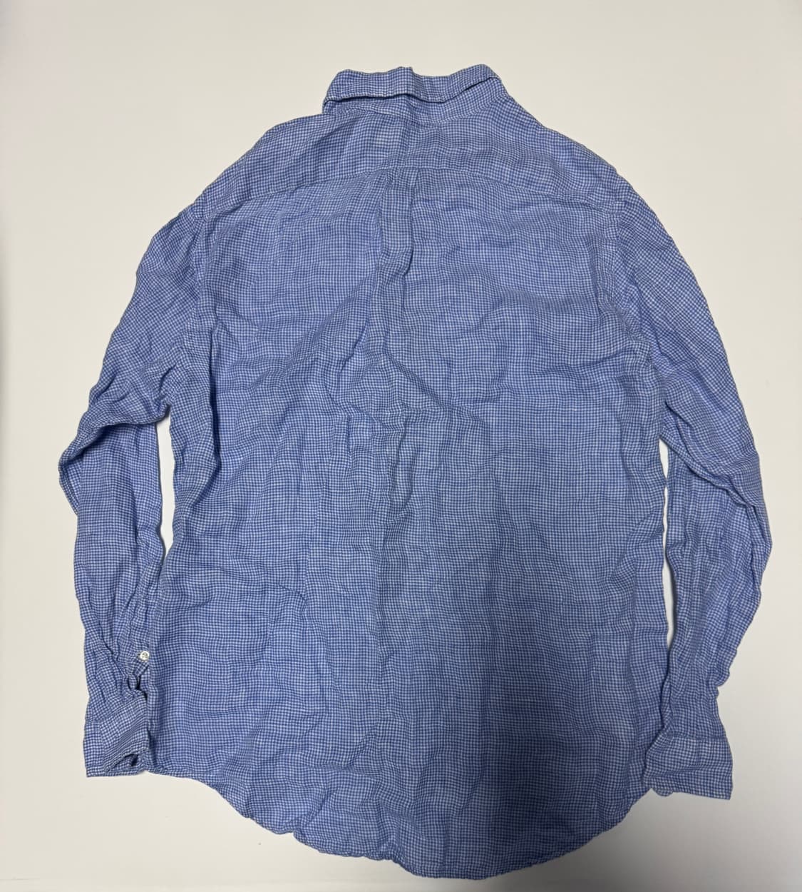 폴로 랄프로렌 블루 체크 린넨 셔츠 L 상품이미지2