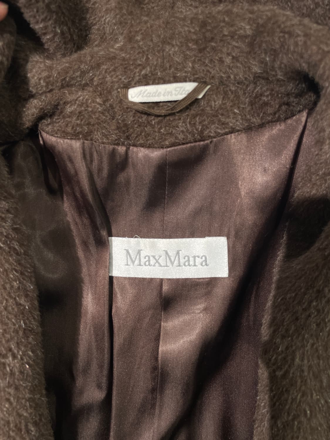 막스마라 브라운 클래식 논 버튼 울 코트 상품이미지7