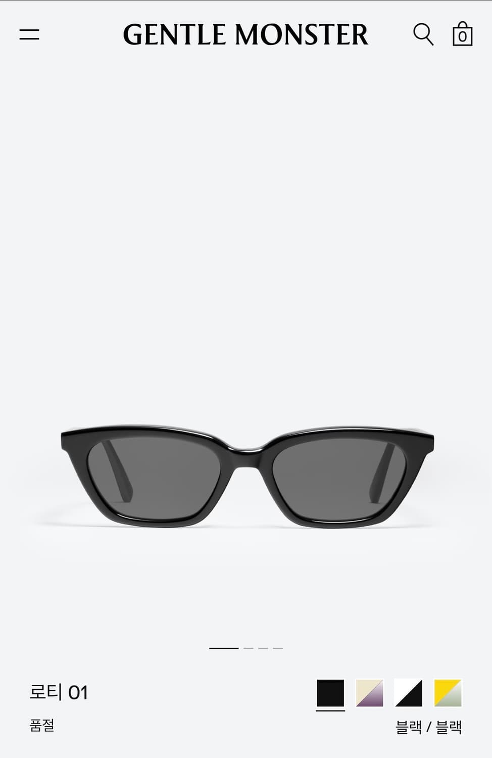 GENTLE MONSTER LOTI 01 BLACK / 젠틀몬스터 로티 상품이미지4