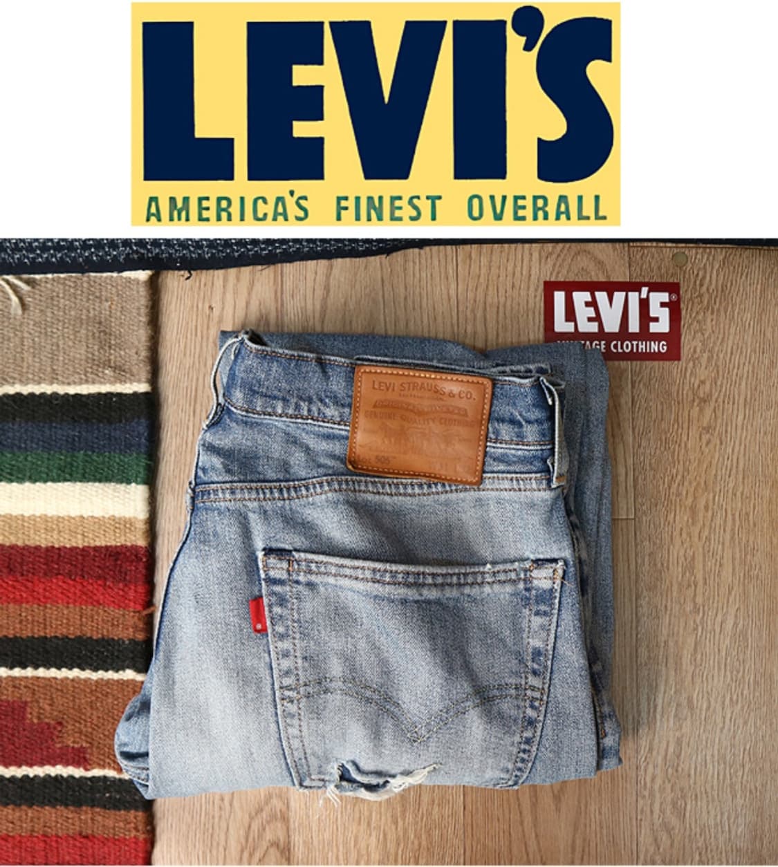 LEVIS 리바이스 505 프리미엄 블랭크텝 데님 31사이즈  상품이미지1