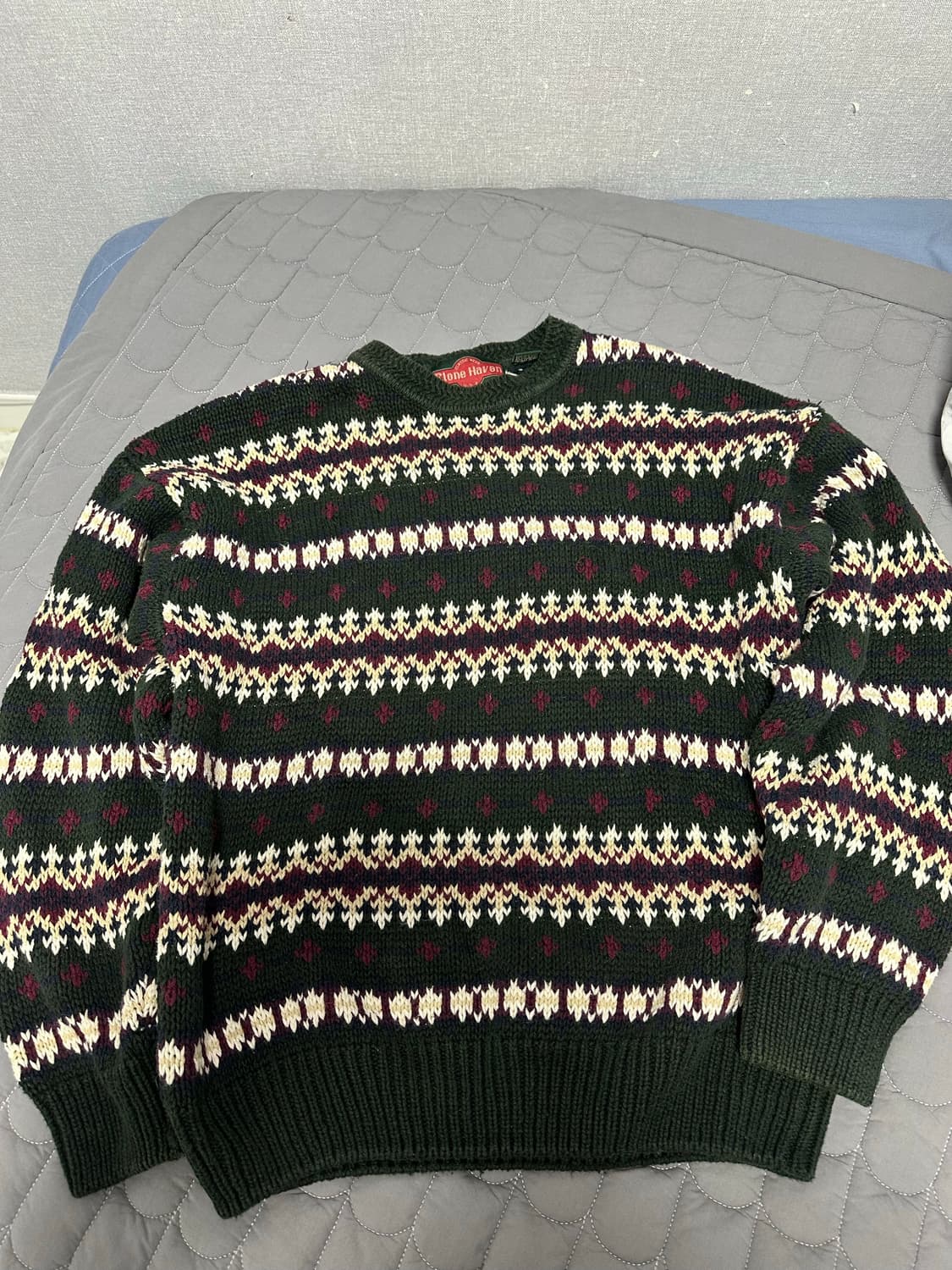 [XL] 빈티지 아가일 니트 상품이미지1