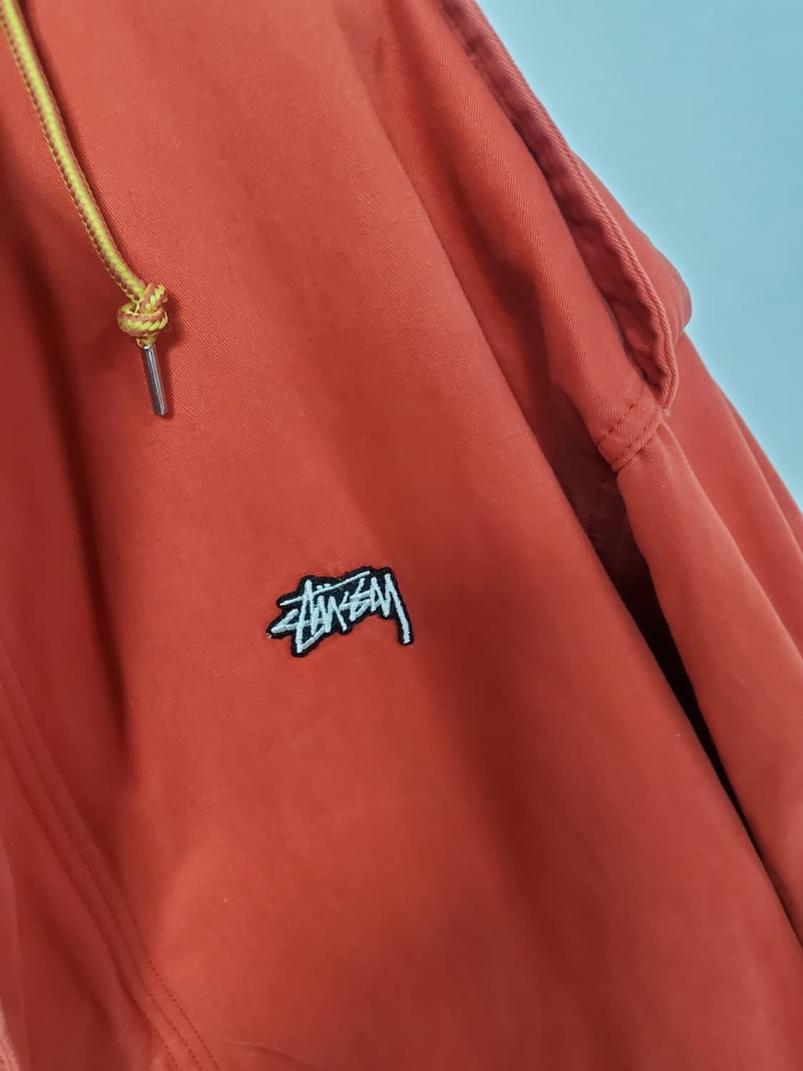 스투시 오렌지색 롱 후드 코트 정품 M사이즈 상품이미지4