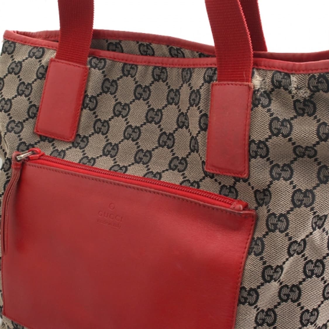 구찌 레드 트림 자카드 숄더백 상품이미지6