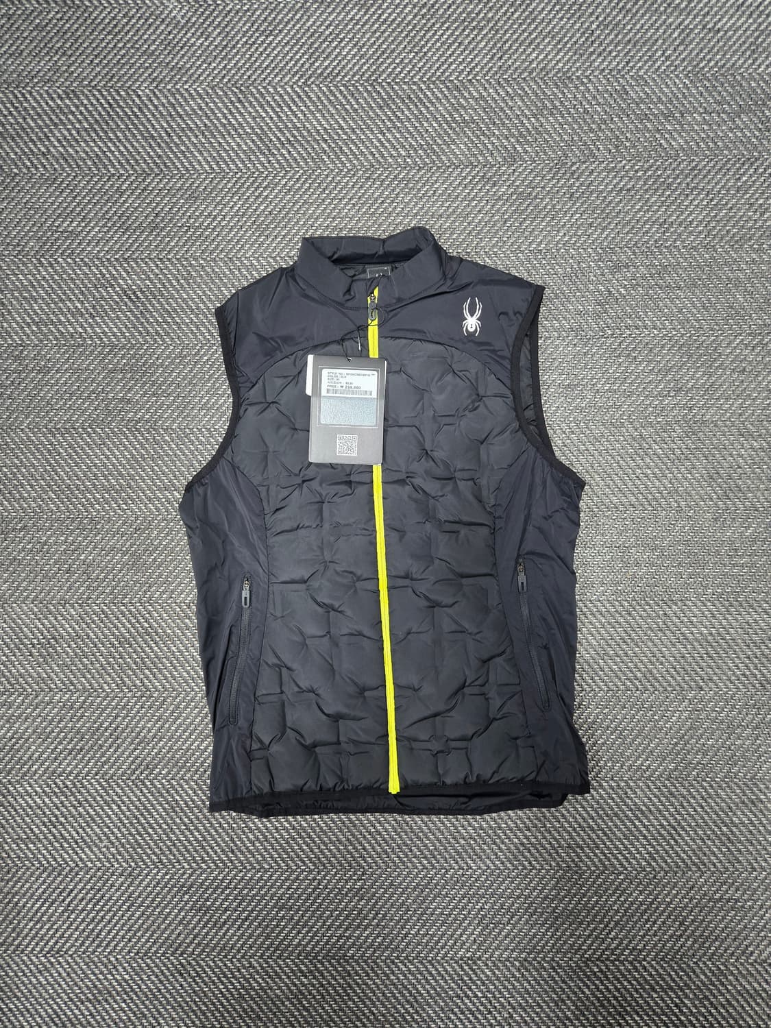 스파이더 구스다운 패딩 조끼 블랙 상품이미지1