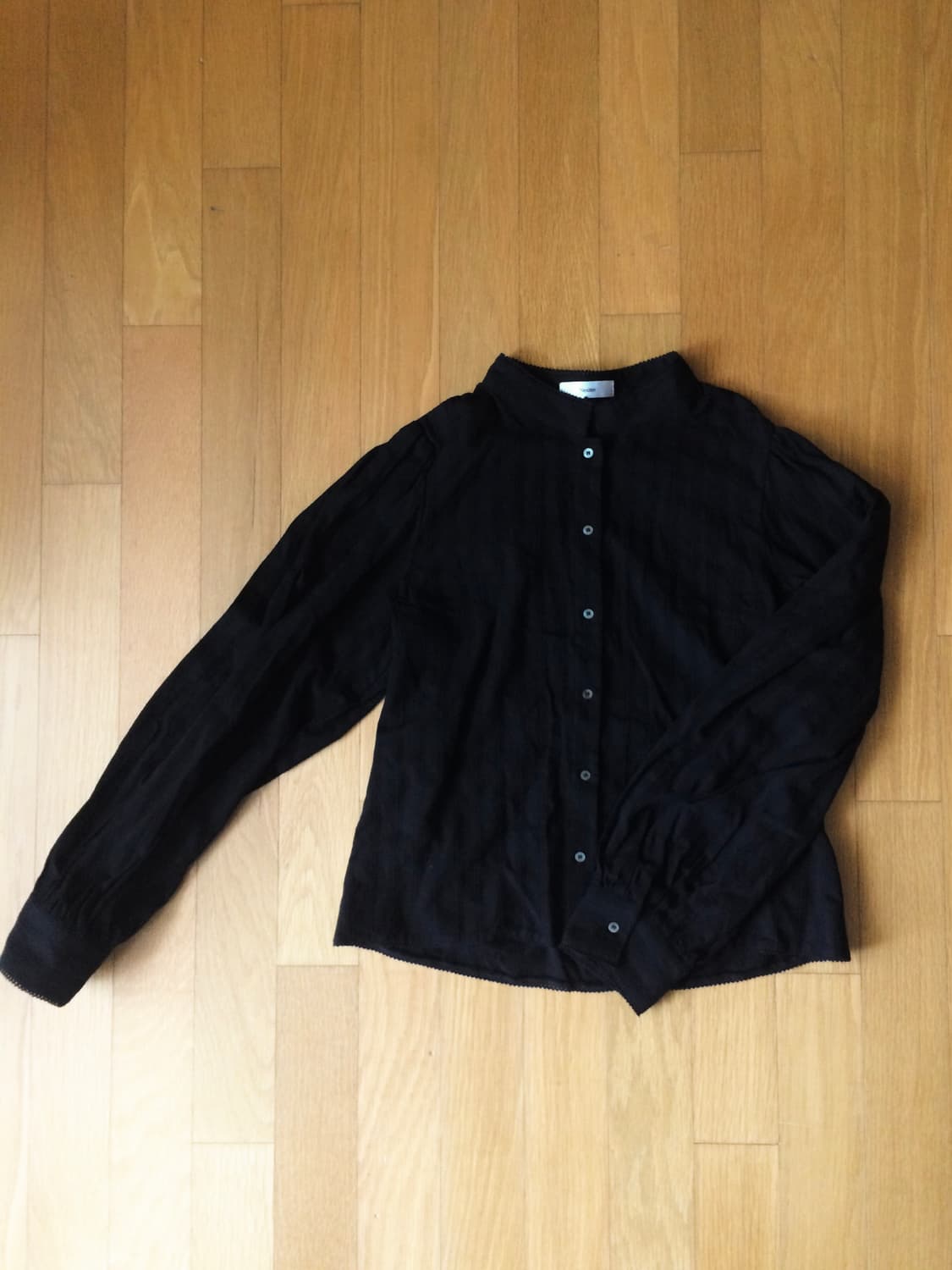 Mandarin Collar Blouse (black) 상품이미지1
