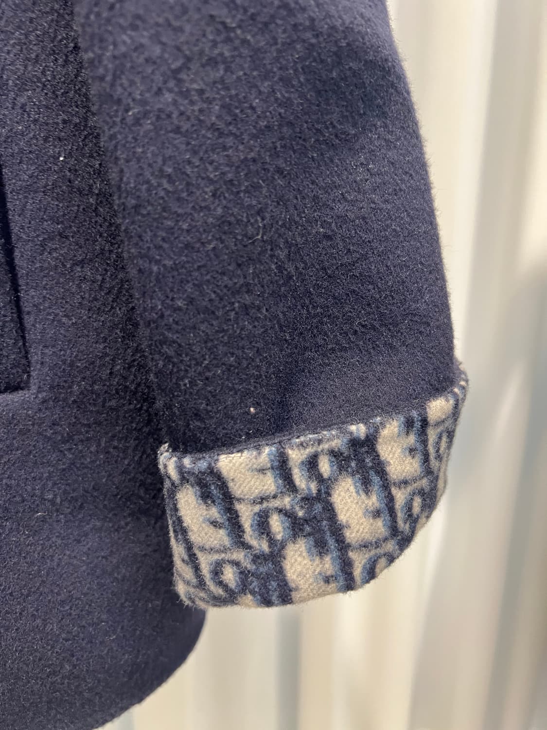 (36) 디올 오블리크 케이프 이펙트 네이비 블루 피코트 여성 상품이미지2