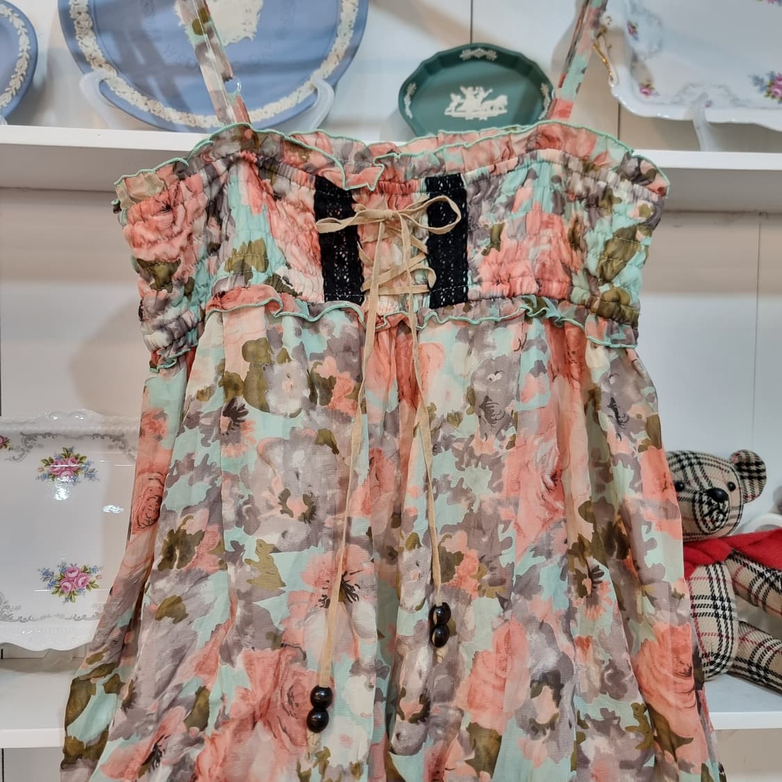 플라워 레이스 캐미솔 원피스 상품이미지2