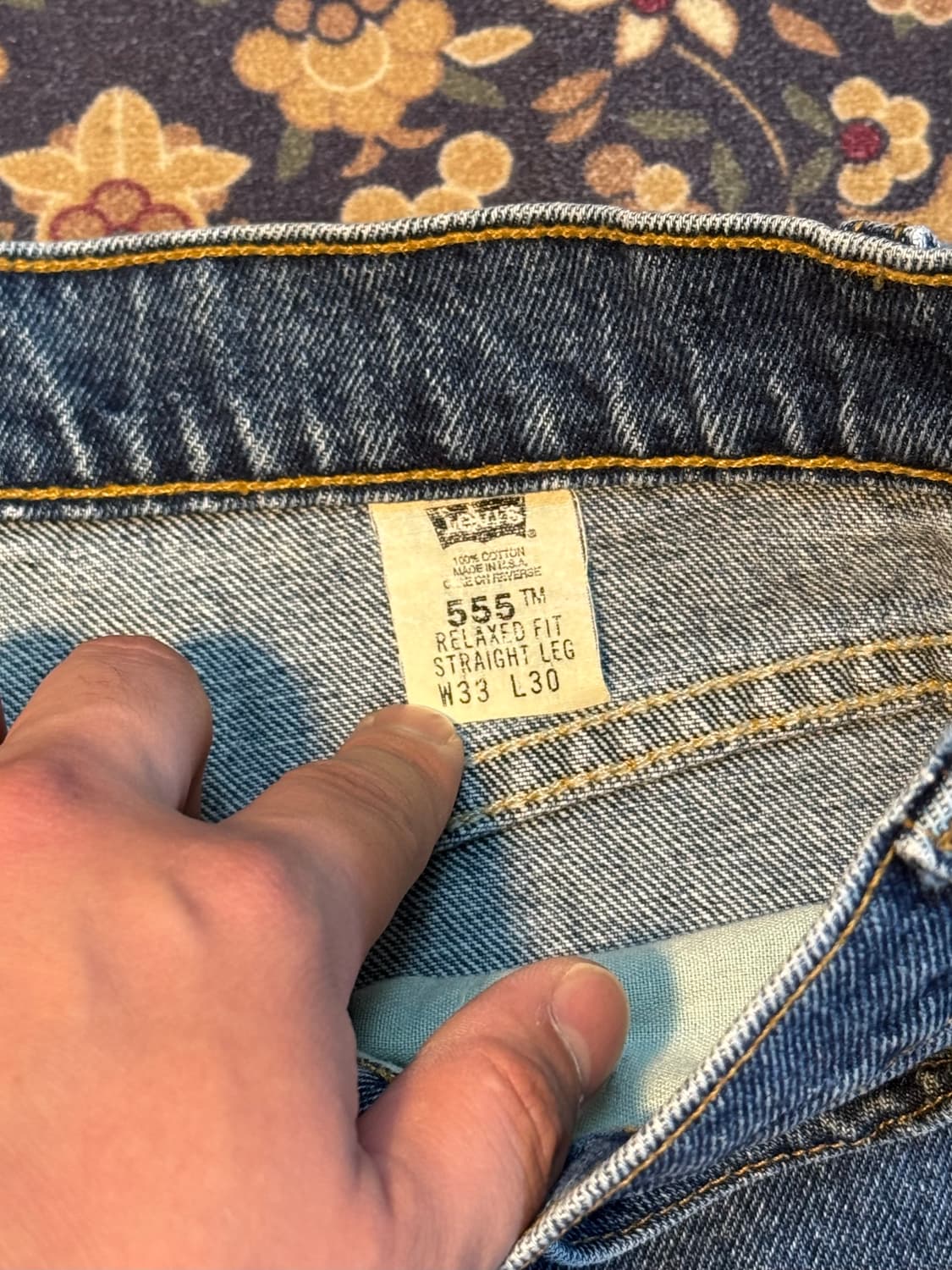 90s USA Made 리바이스 오렌지탭 555 상품이미지3