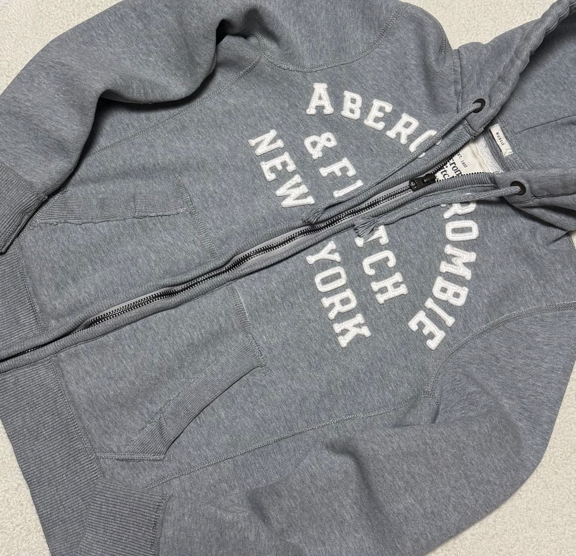 아베크롬비 그레이 기모 후드집업  상품이미지4