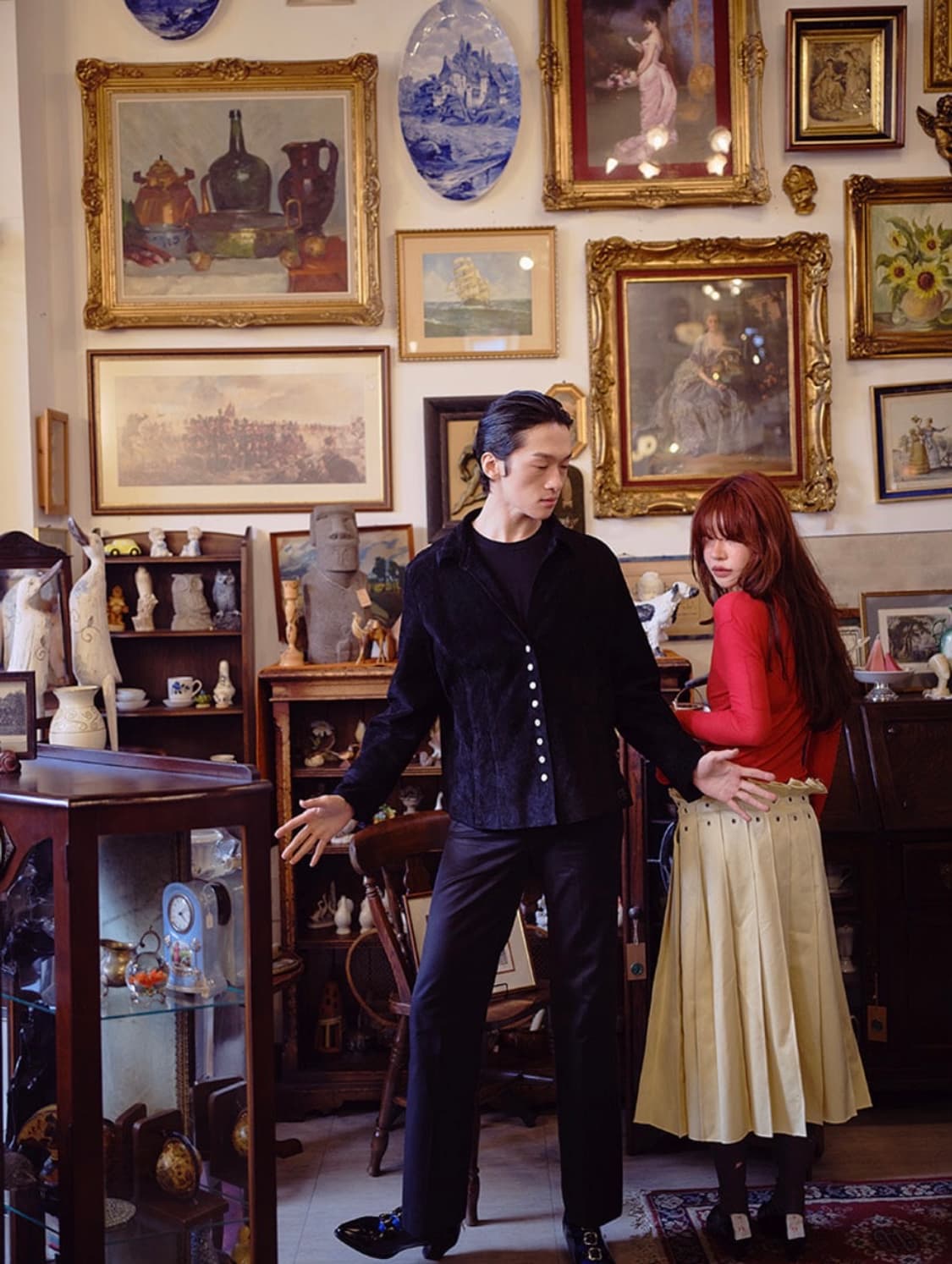 프레클 버튼업 가디건 레드 상품이미지1