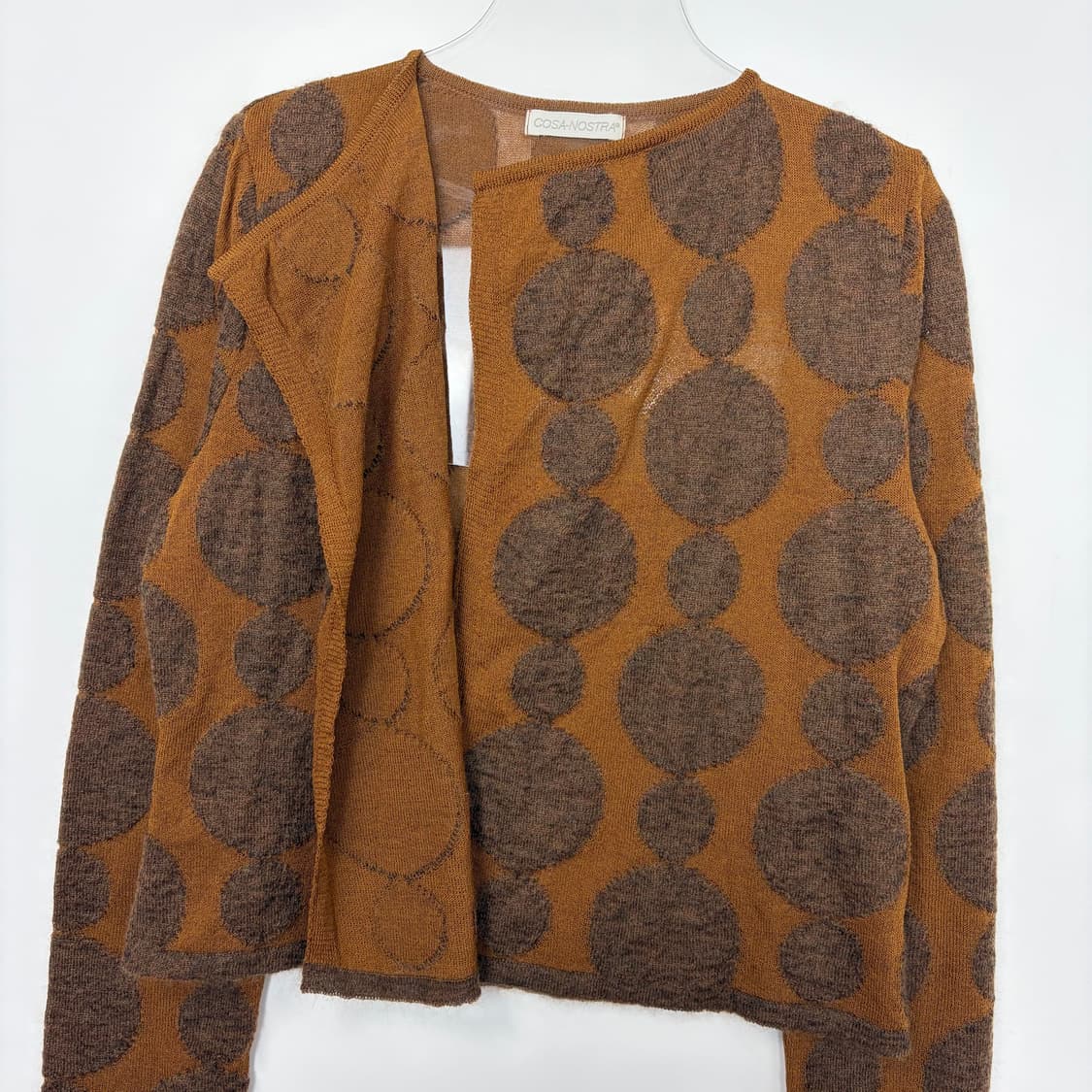  Cosa nostra 코사 노스트라 도트 패턴 오픈 니트 가디건 상품이미지4