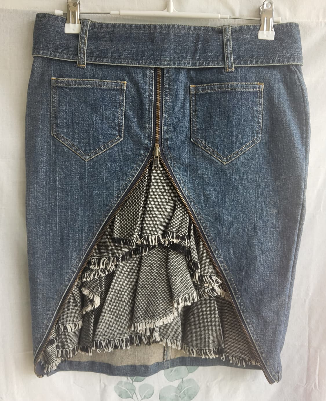 여성 데님 스커트 미사용 허리단면 35 상품이미지2