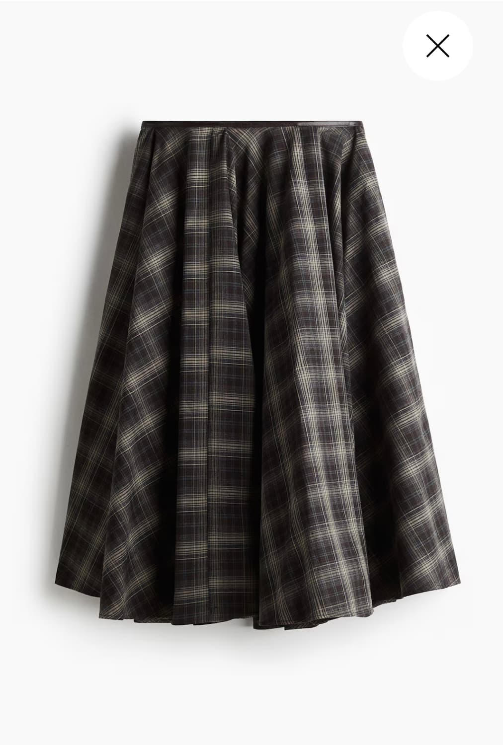 h&m 체크 롱 스커트 상품이미지1
