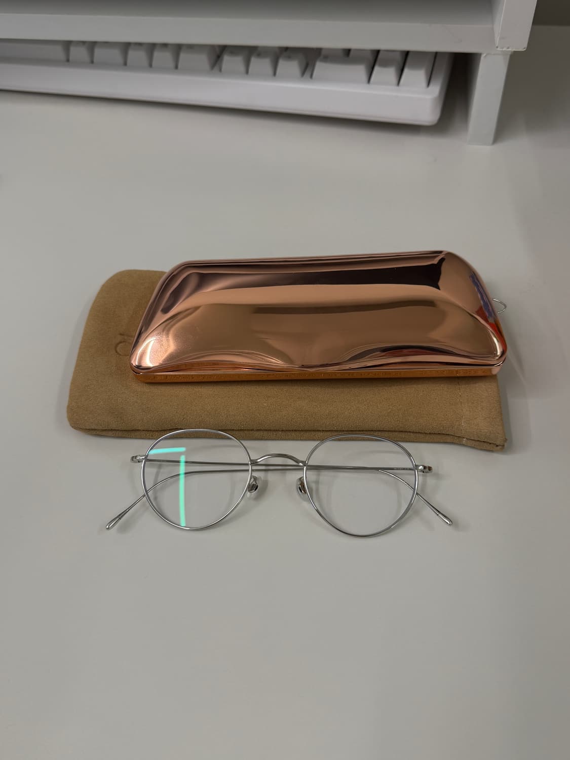 새상품 텐아이반 No.3(47) c.1s 유광실버 티타늄 안경테 상품이미지1