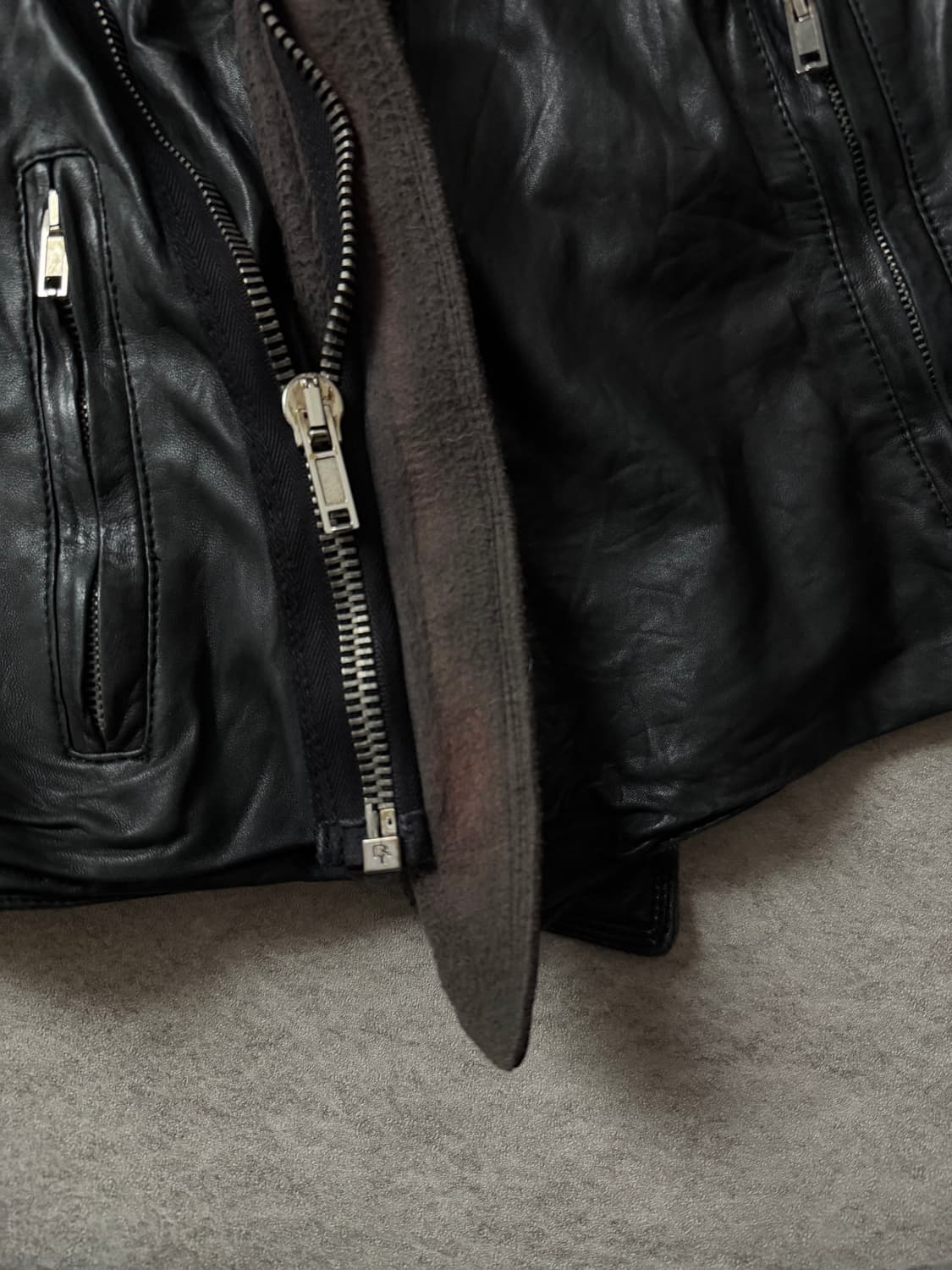 릭오웬스 램스킨 하이넥 자켓 상품이미지8