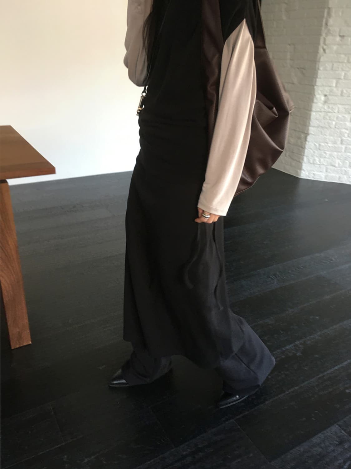 미엔느 mienne 하타 레이어드 롱스커트 상품이미지6