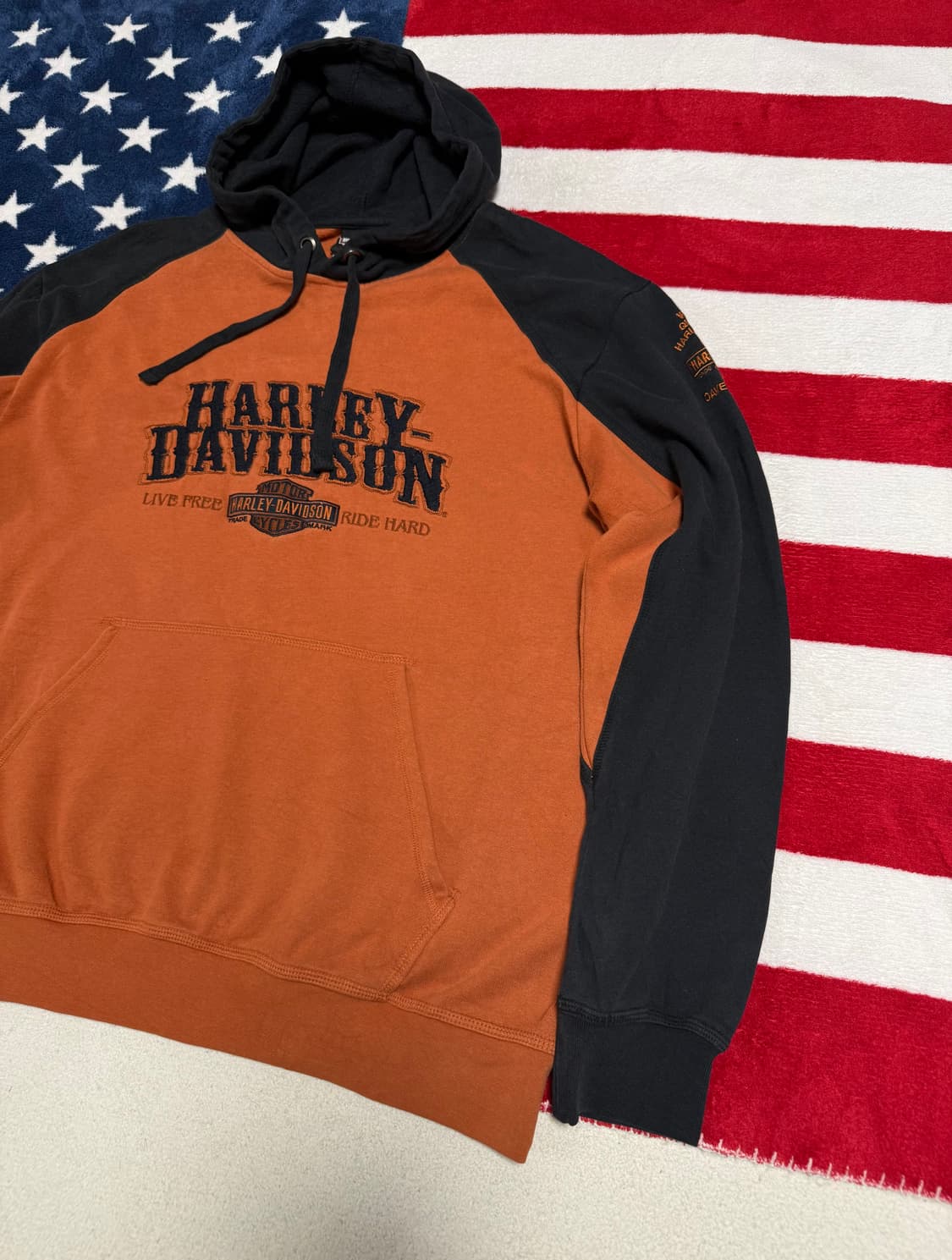 할리데이비슨 배색후드티 Harley-Davidson hoodie 빈티지 상품이미지3