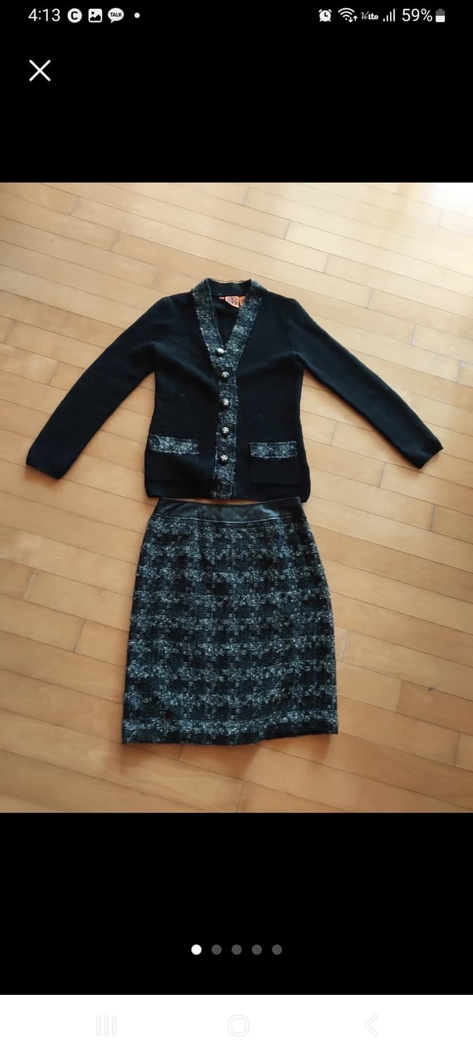 토리버치 니트가디건 & 트위드 스커트 상품이미지1