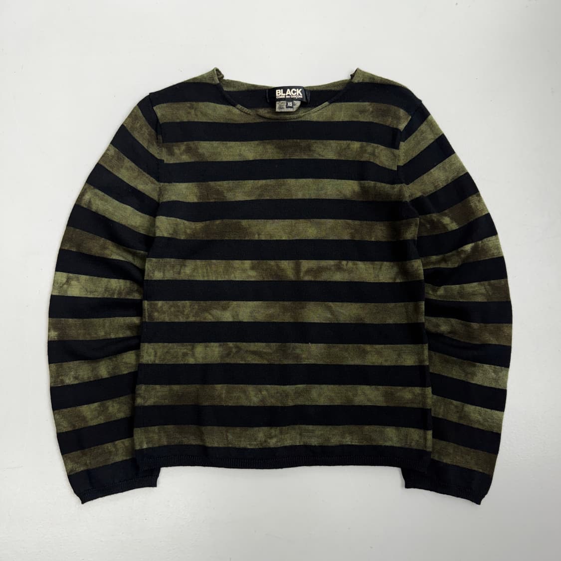 꼼데가르송 블랙 스트라이프 그런지 니트 상품이미지2