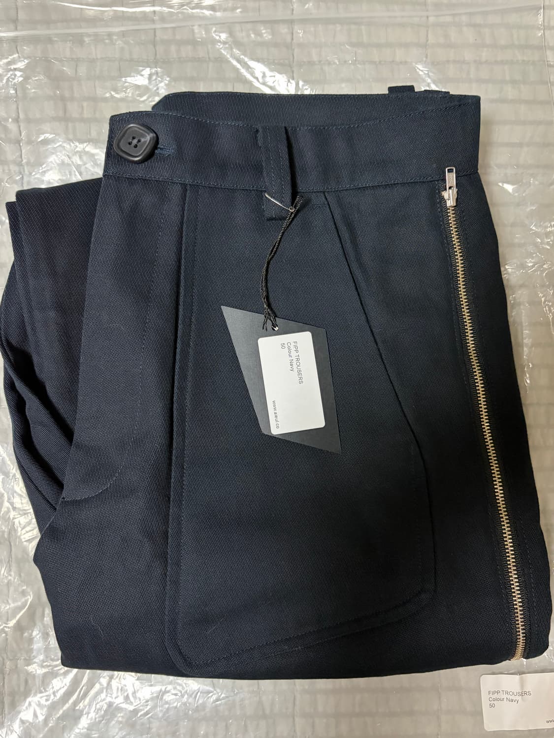 [50] Aieul 아이엘  Fipp Trousers navy 상품이미지2