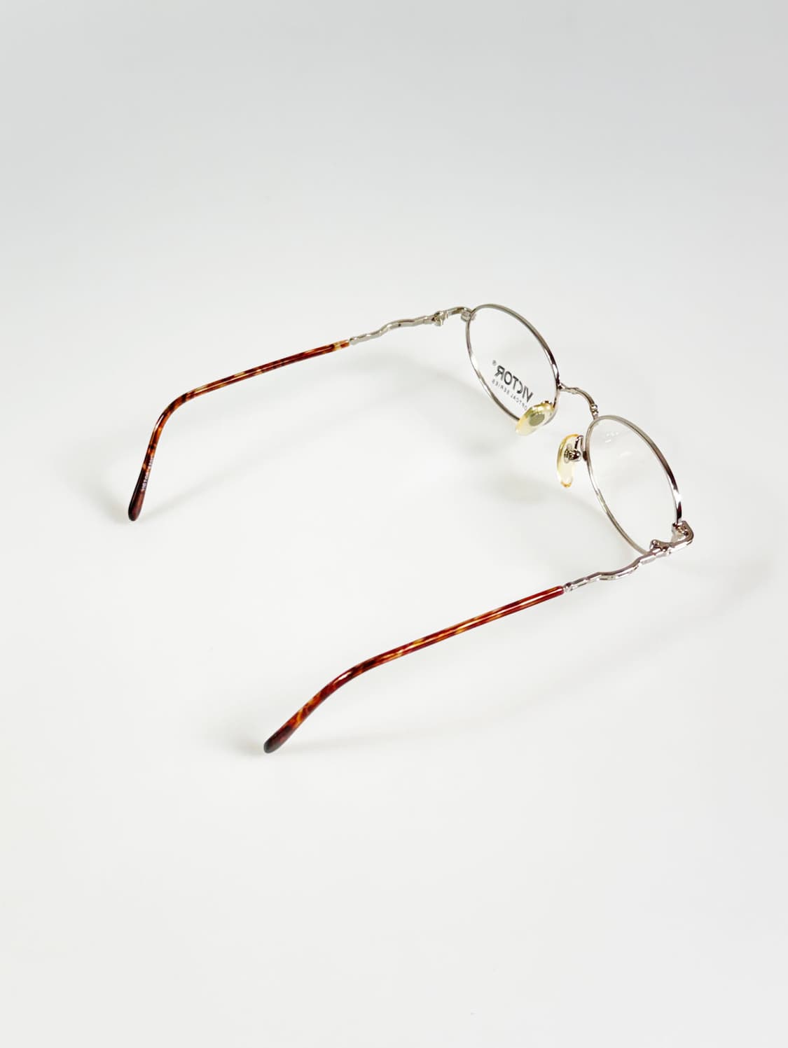 90s VICTOR 실버 메탈 슬림 오벌 프레임 빈티지 안경 상품이미지4