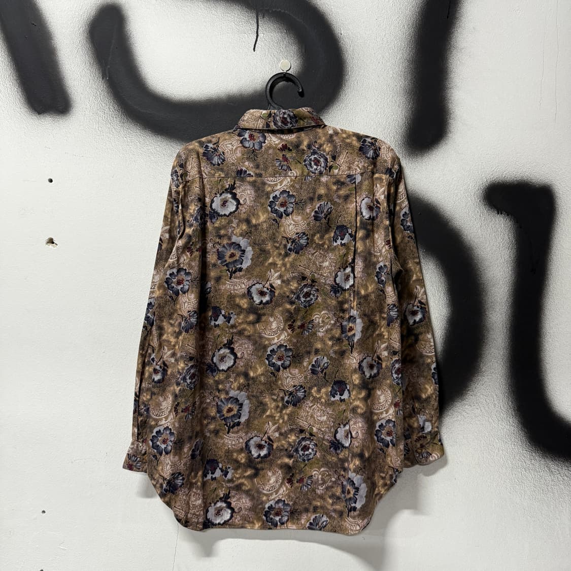 VTG 빈티지 플라워 자카드 패턴 원포켓 긴팔 셔츠 상품이미지2