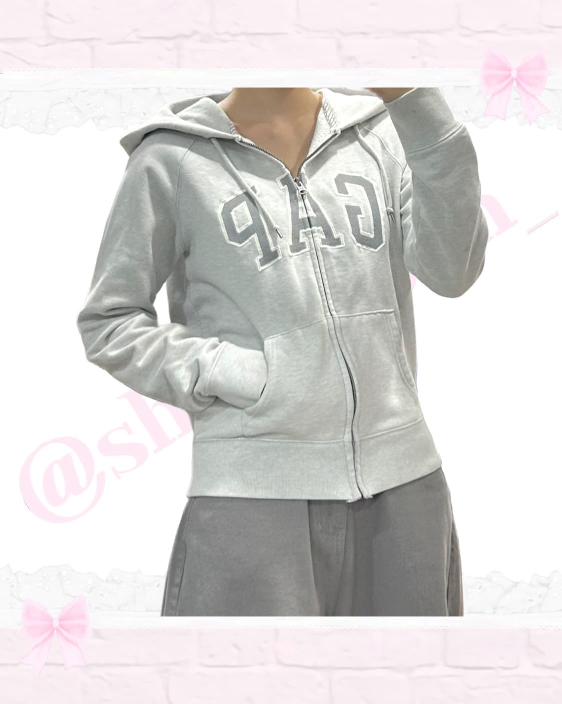 갭 연회색 그레이 후드집업 상품이미지1