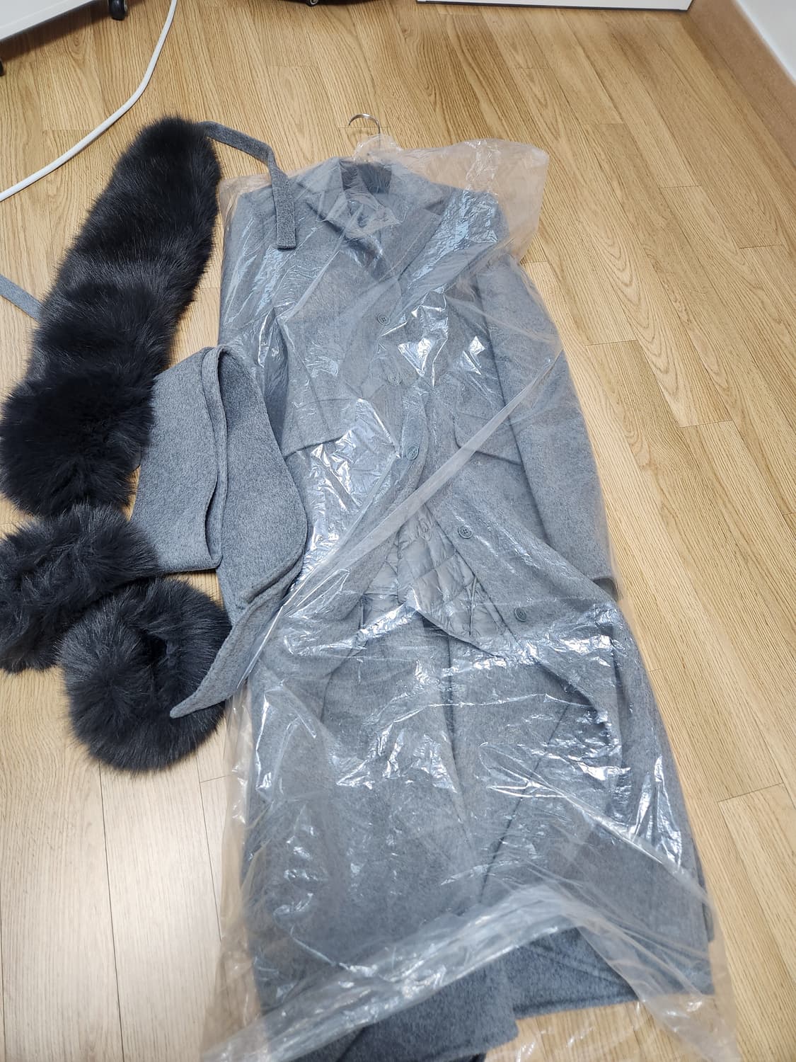 카인다미 캐시미어 프린세스라인 코트 그레이 풀세트 시착만,새상품컨디션 상품이미지5