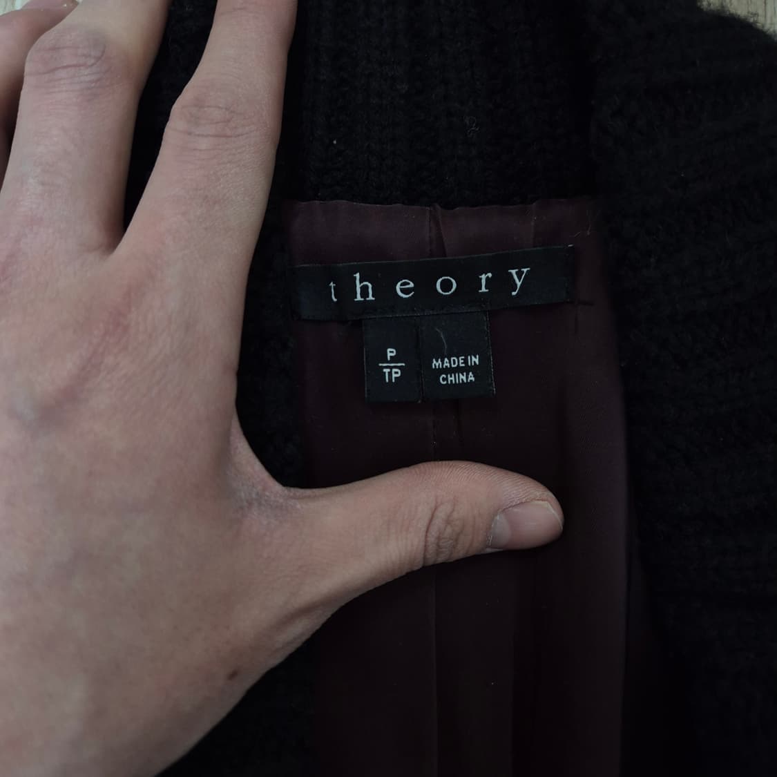 띠어리 여성 럭셔리 하이브리드 니트넥 더플 코트 (55) 상품이미지4