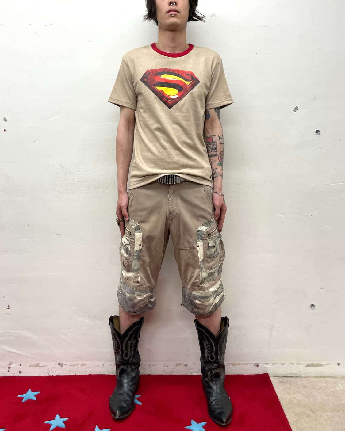 Big Superman 3D Brown T-shirt  상품이미지3