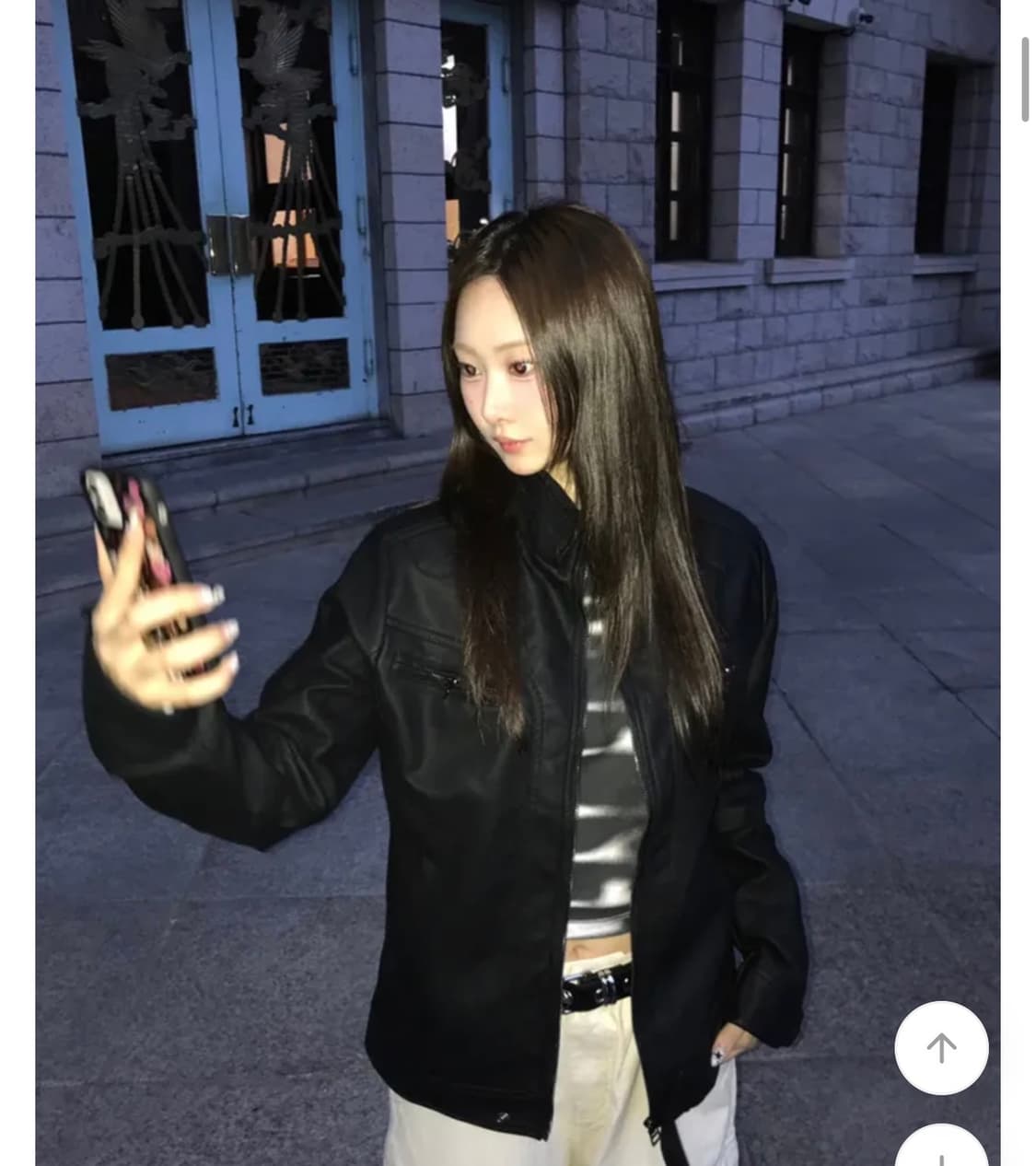 에이블리 갱갱샵 레더자켓 XL 상품이미지2