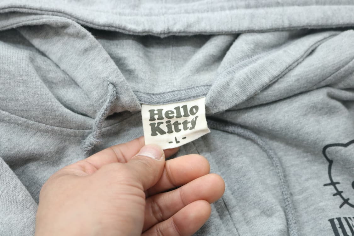 헬로키티 빈티지 빅로고 윙크 그레이 후드 집업 (L) 상품이미지9