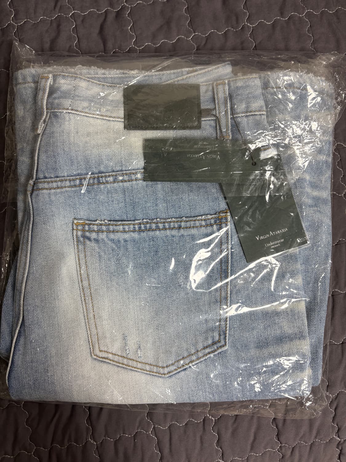 [1] 언더마이카 와이드 플레어 연청 진 상품이미지4