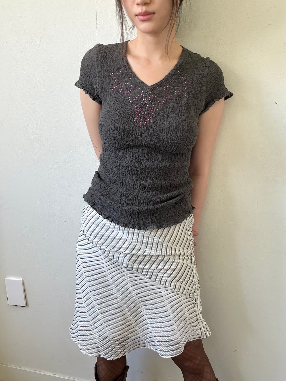 ME Issey Miyake 쭈글이 아트 탑 상품이미지4