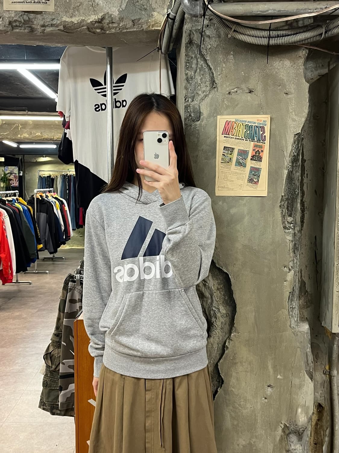 아디다스 후드티 그레이 90 #csz1012 상품이미지2