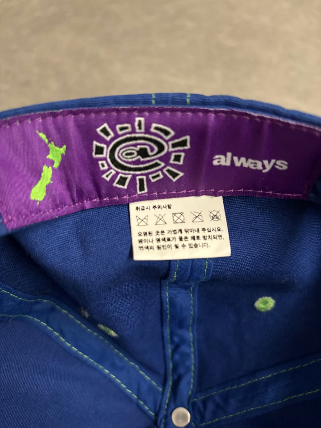 always 오발 로고 캡 블루 상품이미지4