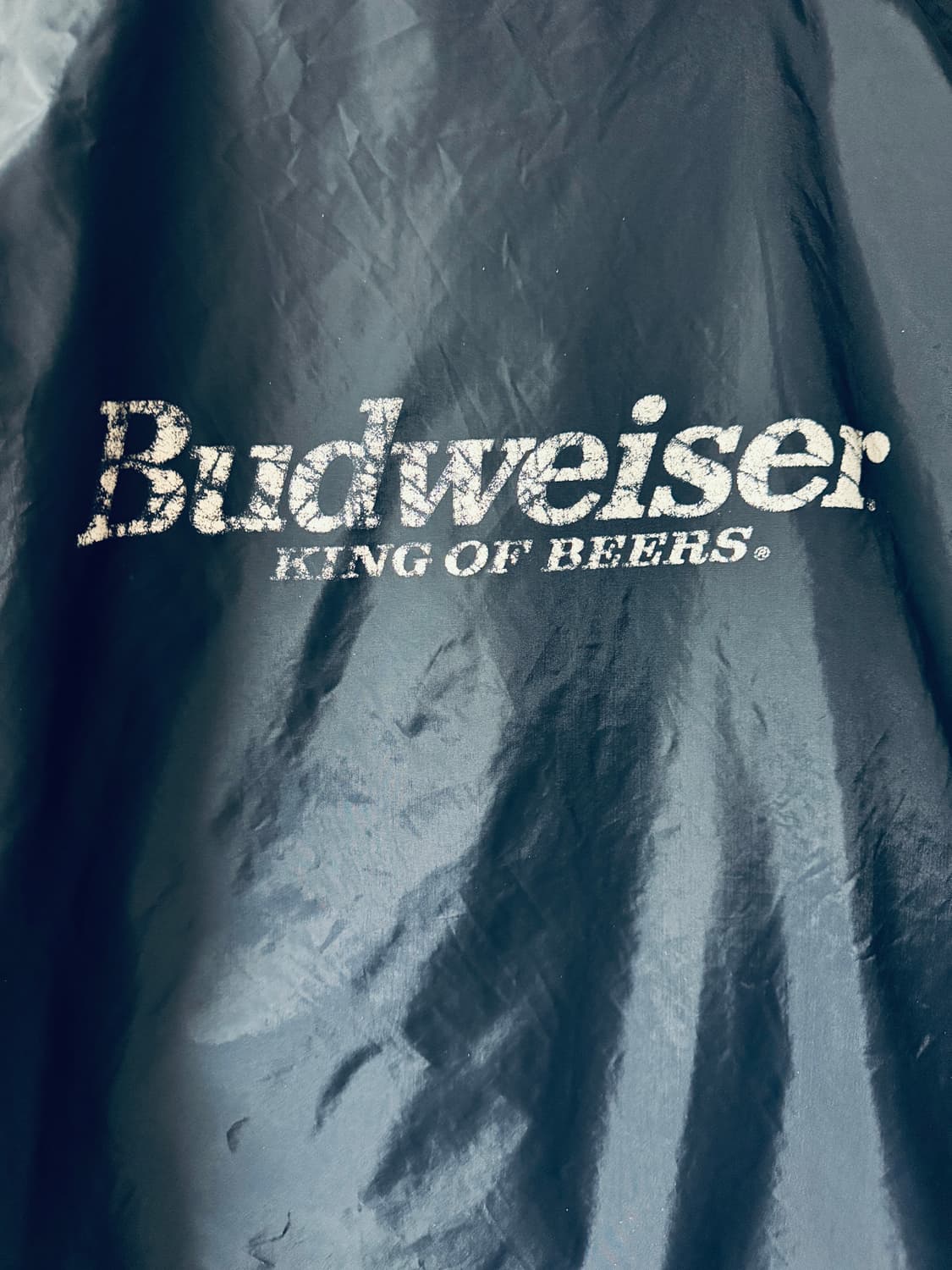 빈티지 버드와이저 Budweiser 원포인트 나일론 자켓 네이비 OS 상품이미지8