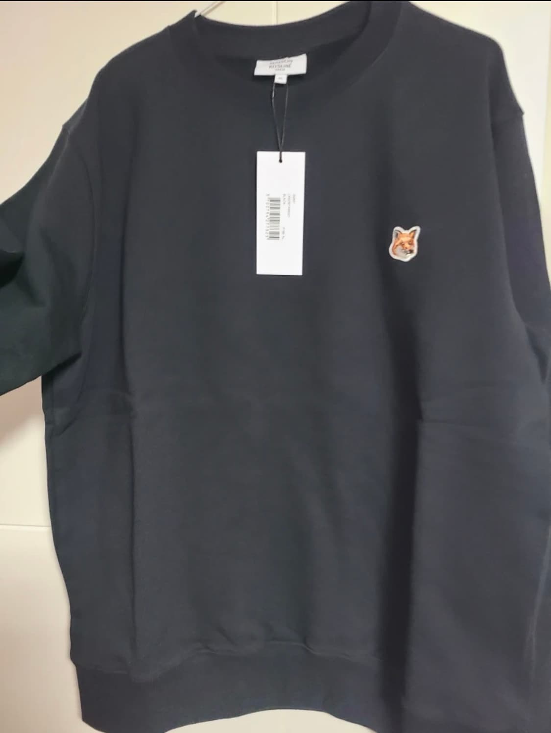 메종키츠네 블랙 맨투맨 105, 90-95 상품이미지2