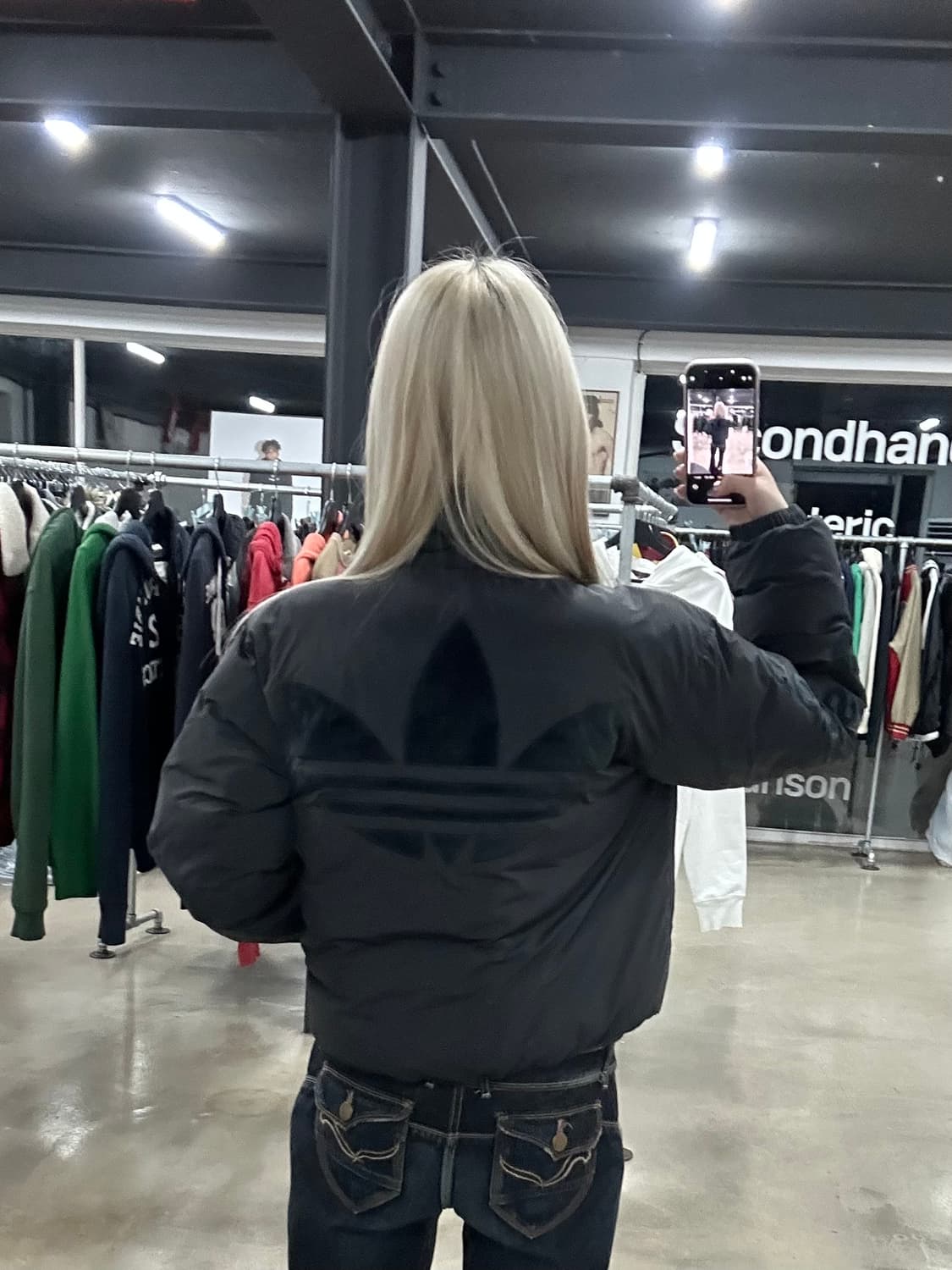 아디다스 빅 로고 패딩 자켓 상품이미지3