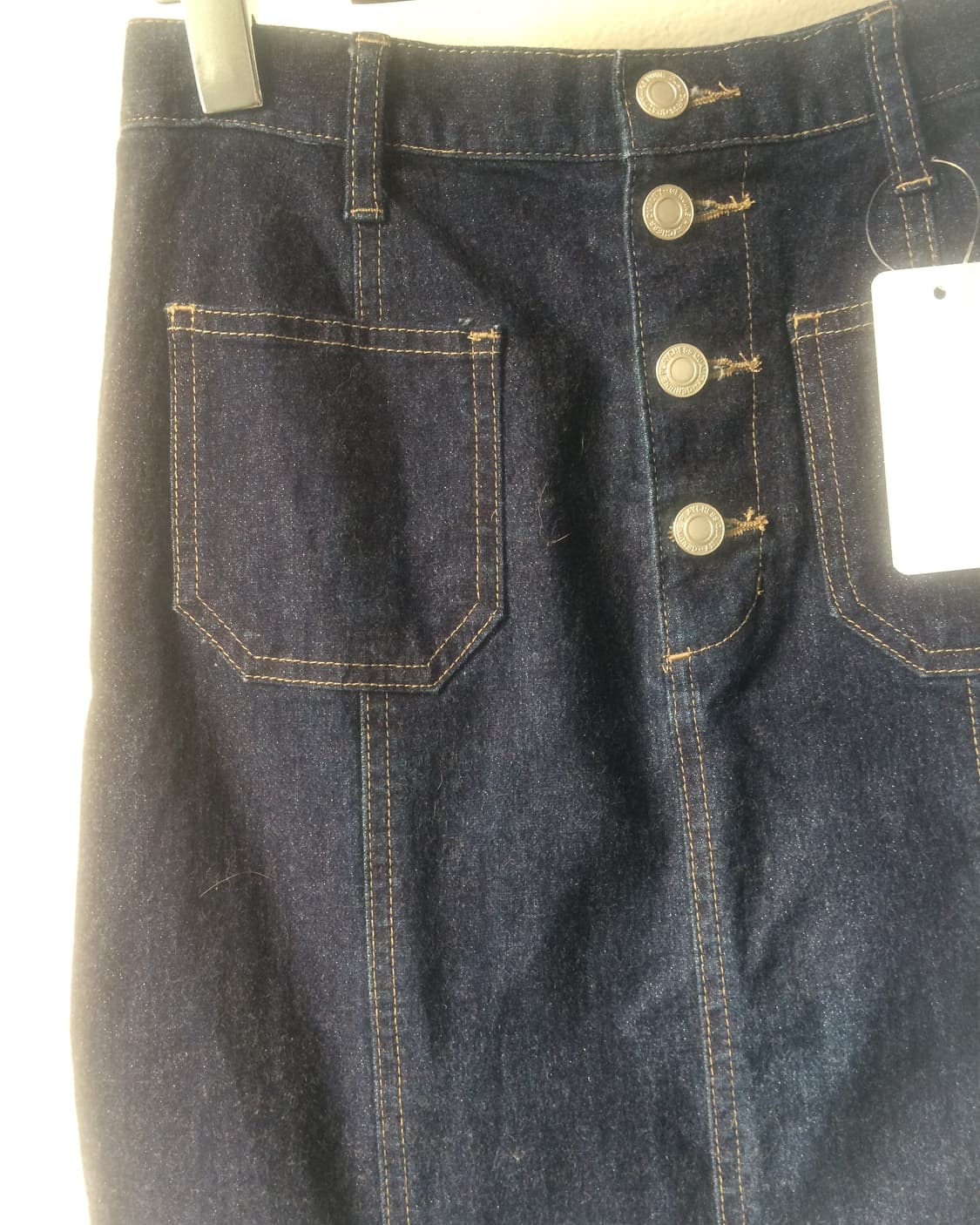 Glitter point denim long skirt 상품이미지5