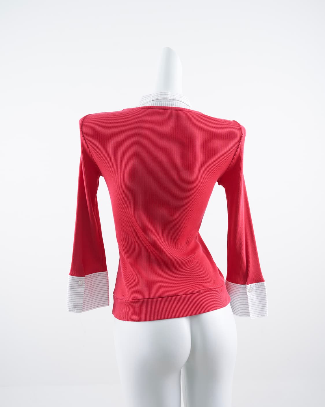 Burberry 런던라벨 셔츠 레이어드 핑크 니트 상품이미지3