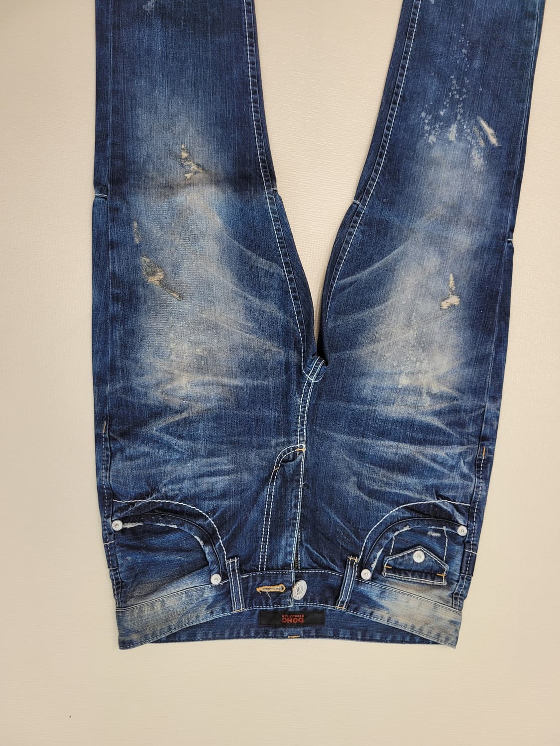 도크 DOHC 엠보워싱 청바지 32 딥블루 상품이미지3