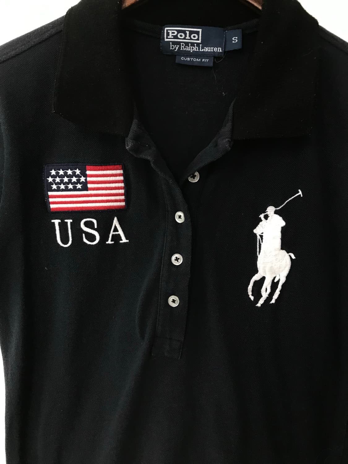 폴로 랄프로렌 빅포니 성조기 반팔 카라 원피스 상품이미지3